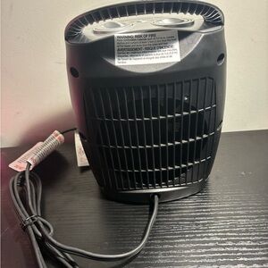 Portable Black Space Heater with Front Grill